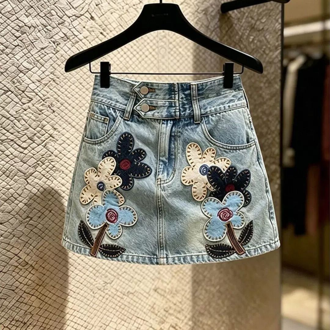Summer Clothing Looks - Nouvelle jupe en jean taille haute