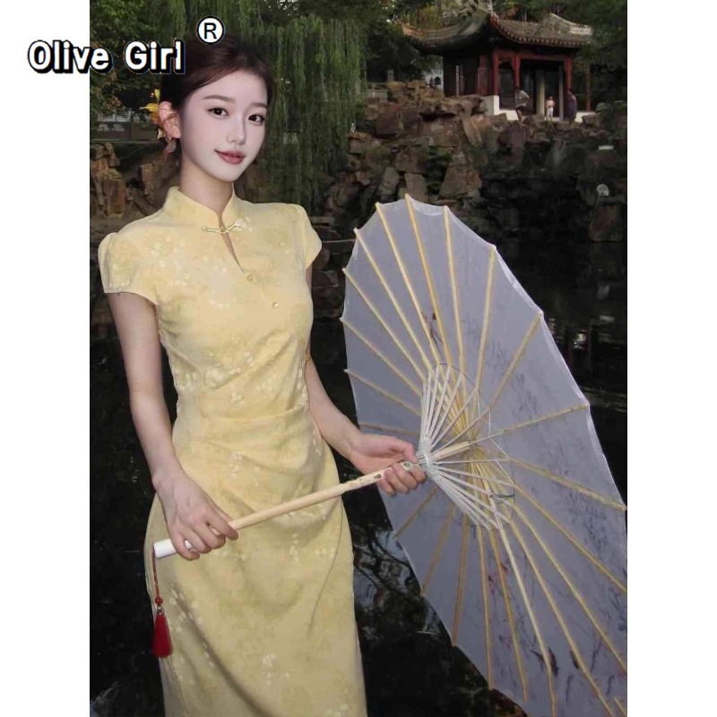 Summer Clothing Young Women - Robe Cheongsam améliorée Qipao pour jeunes