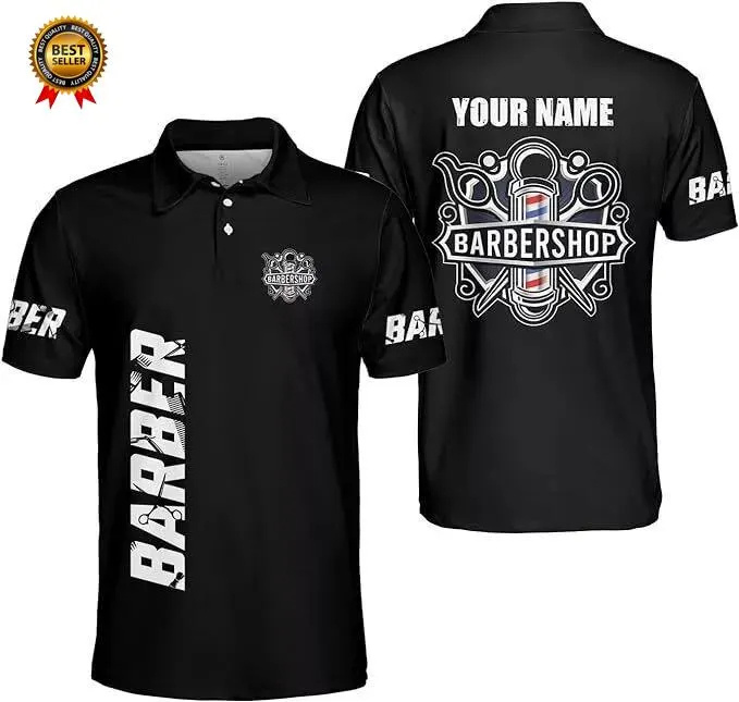 Summer Clothing Names - Polo de barbier à manches courtes