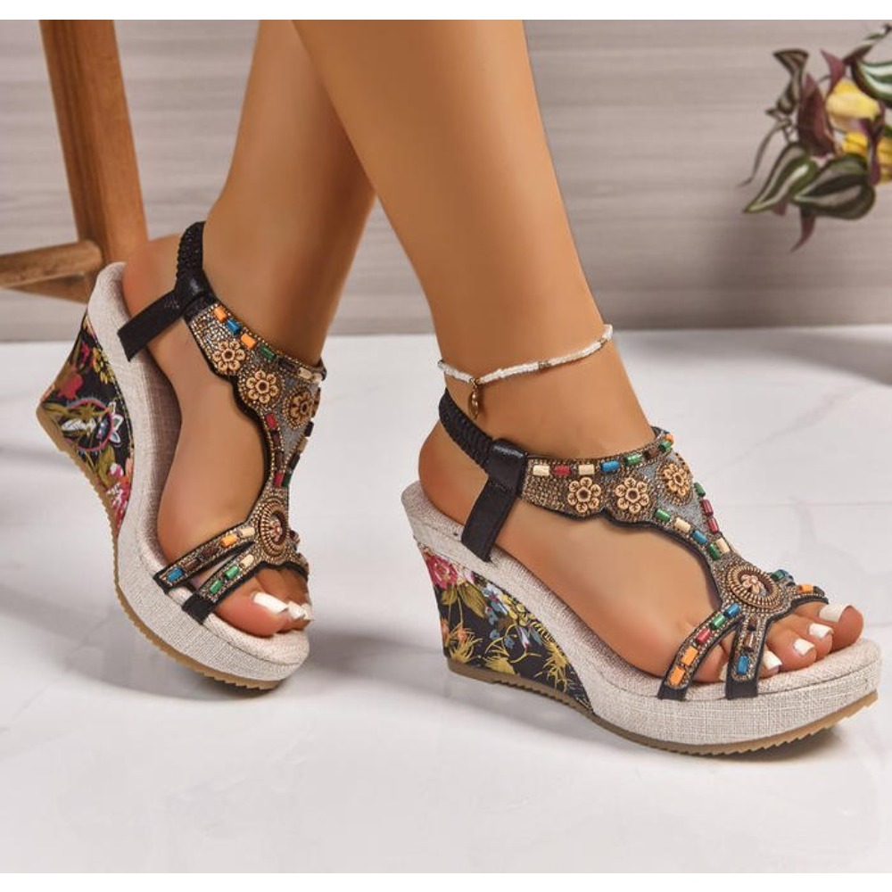Summer Clothing Plus Size Women - Nouvelles sandales compensées rétro confortables en