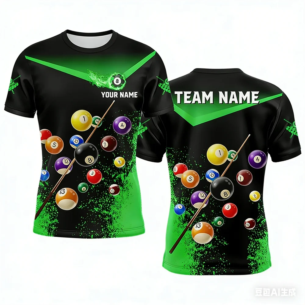 Summer Clothing Names - T-shirt de sport de billard tendance