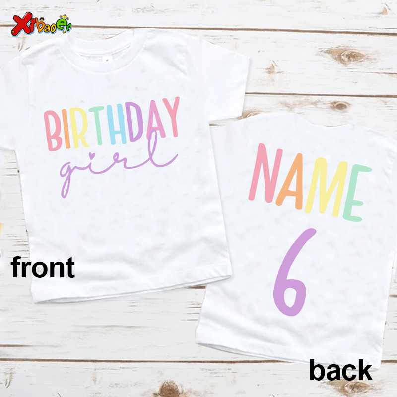 Summer Clothing Names - T-shirt avec Nom Personnalisé pour Fille,