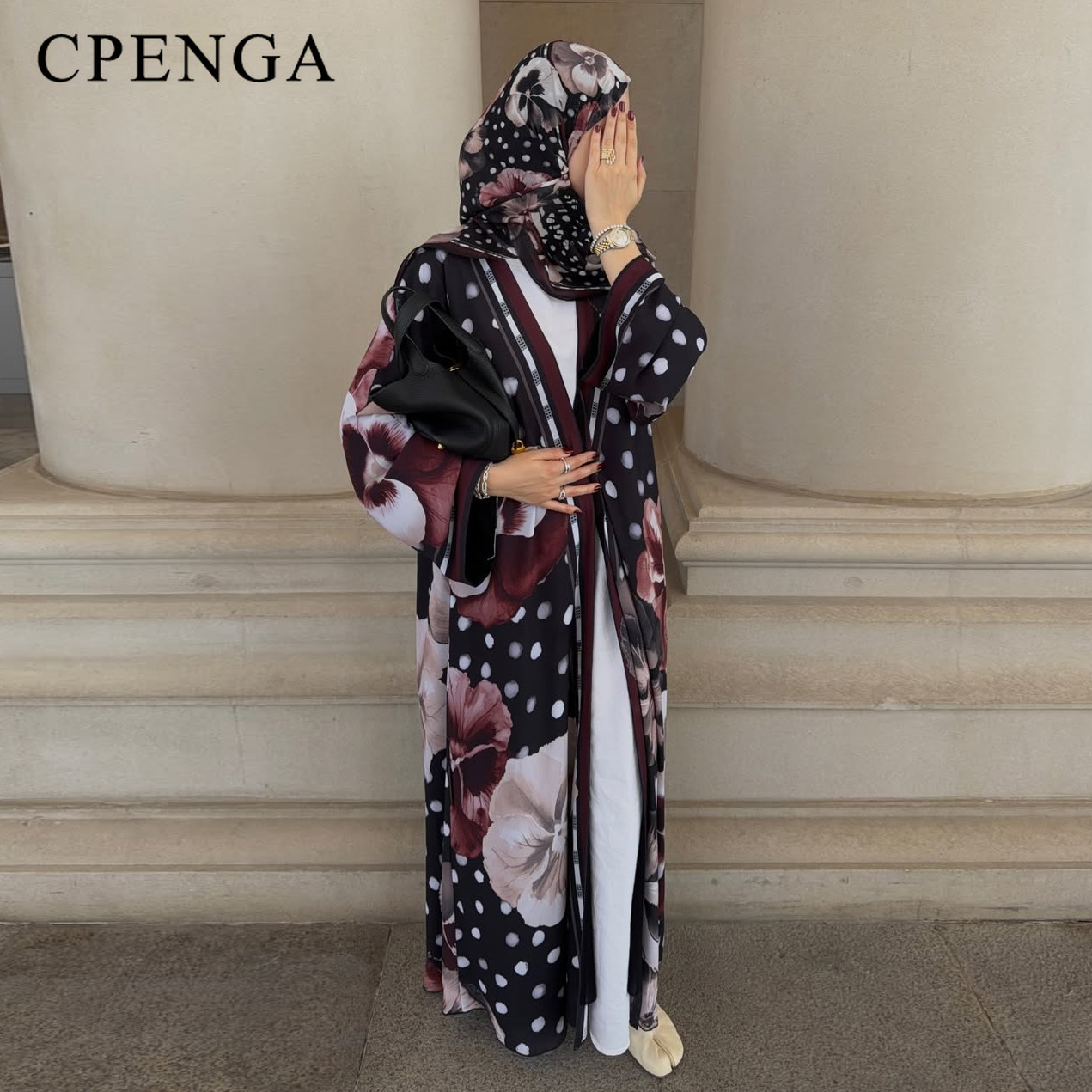 Summer Clothing Hijab - Abaya Hijab deux pièces à imprimé