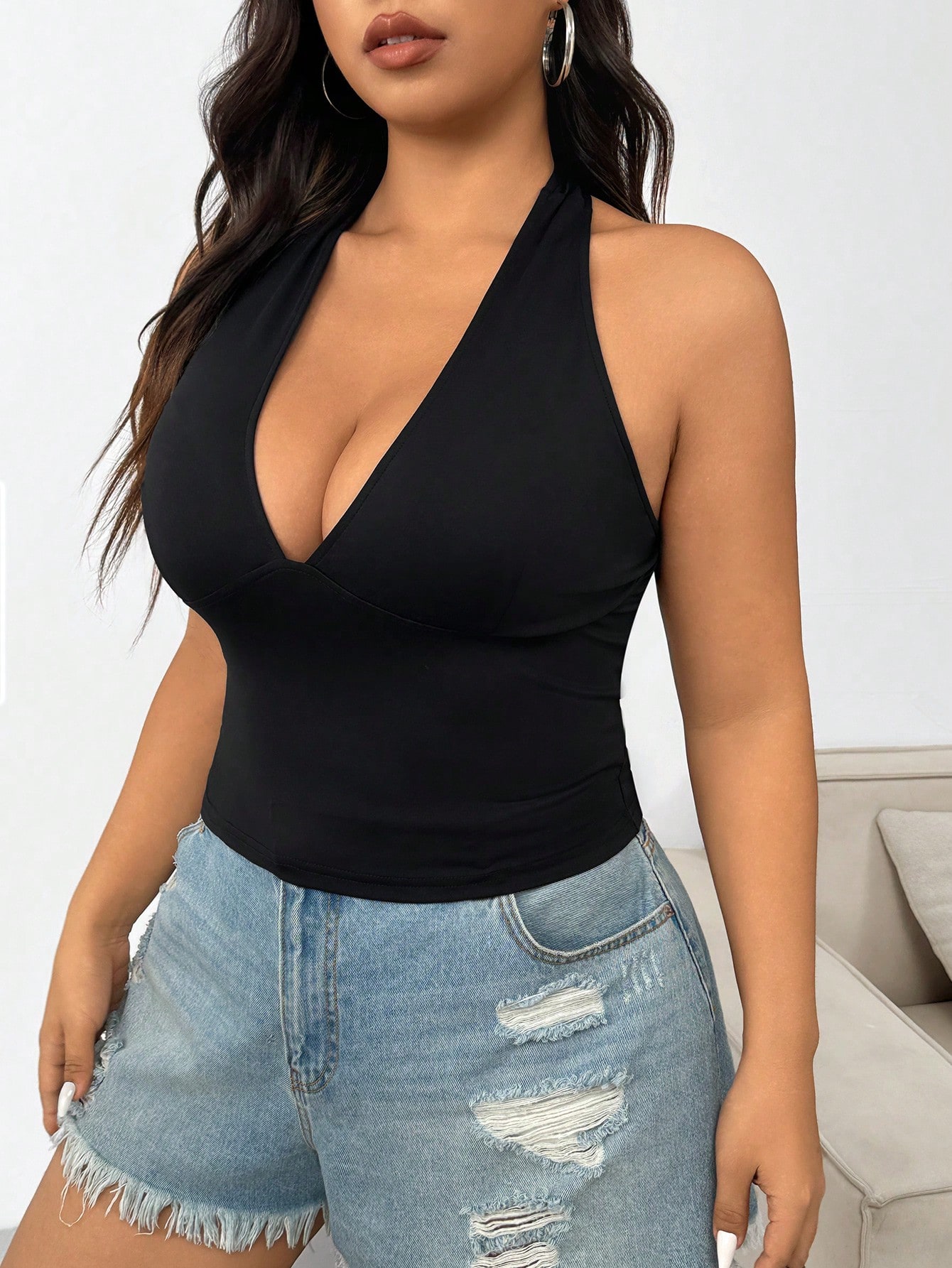 Nouveau Top Halter Sexy et Pol - Summer Clothing Plus Size Women avis et prix