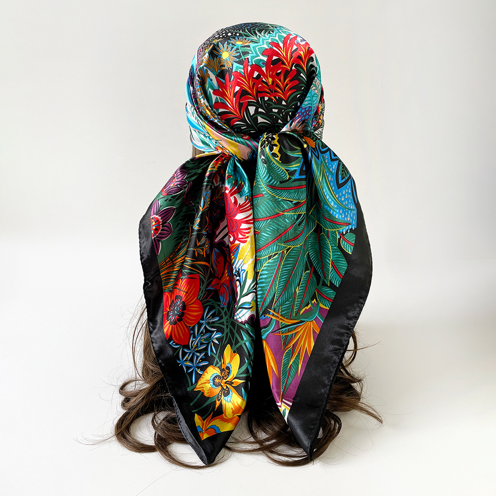 Foulard carré en soie pour fem - Summer Clothing Hijab avis et prix