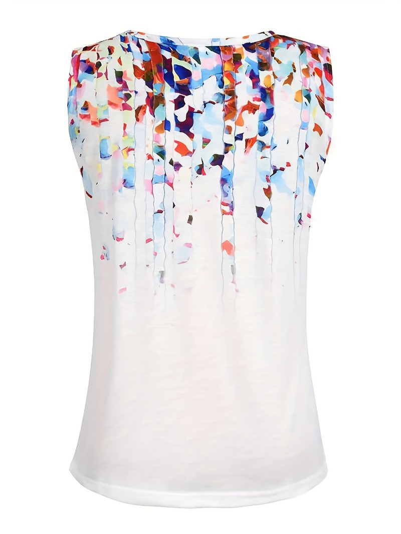 Haut à col en V imprimé fleuri - Summer Clothing Plus Size Women avis et prix