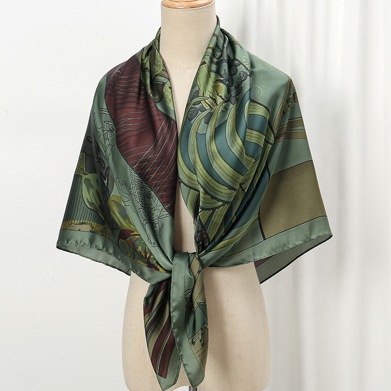 Grand foulard carré en soie de - Summer Clothing Hijab avis et prix