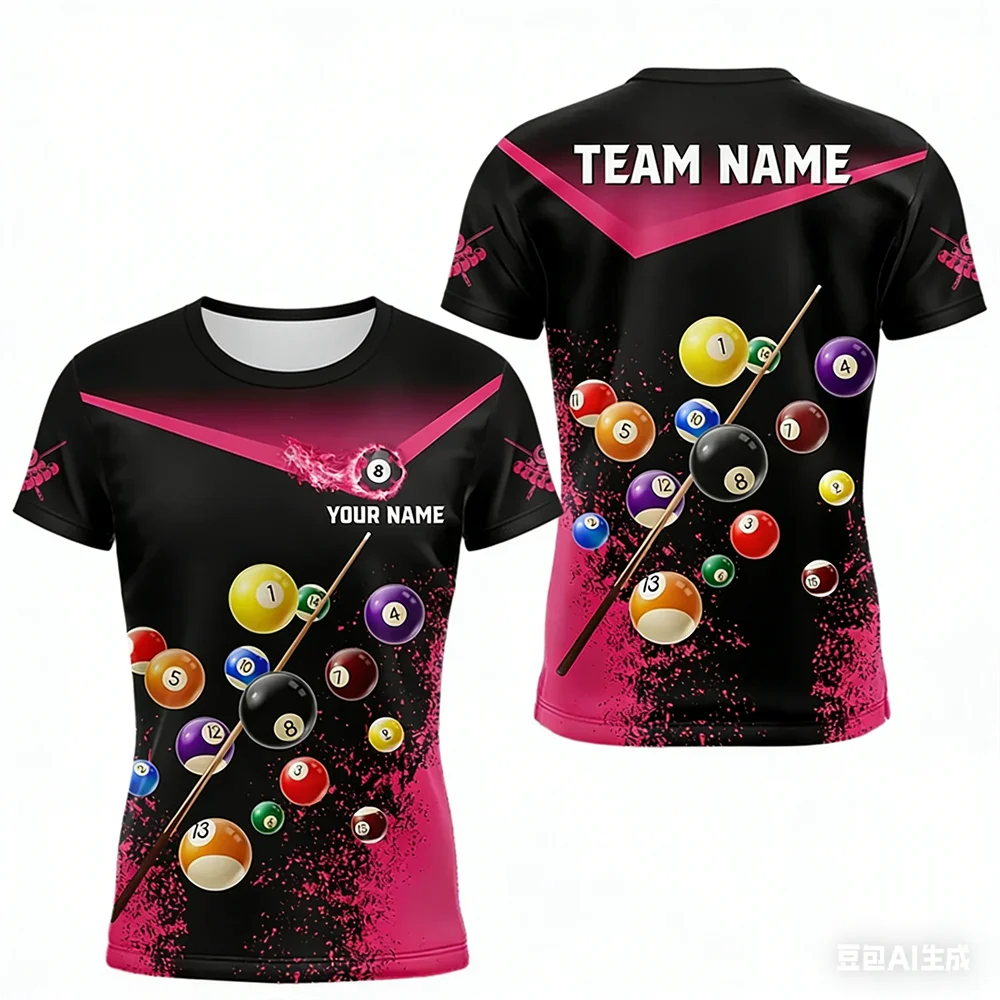 T-shirt de sport de billard te - Summer Clothing Names avis et prix