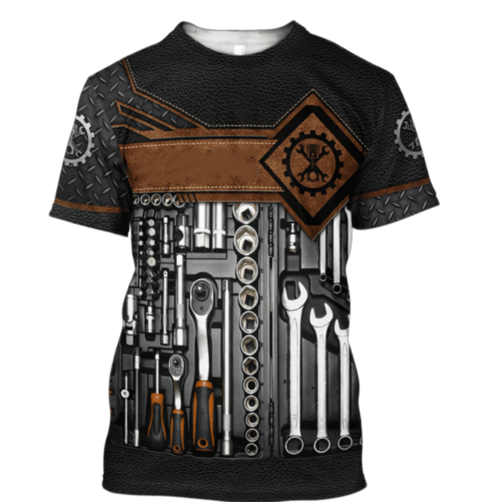 T-shirt vintage imprimé mécani - Summer Clothing Names avis et prix