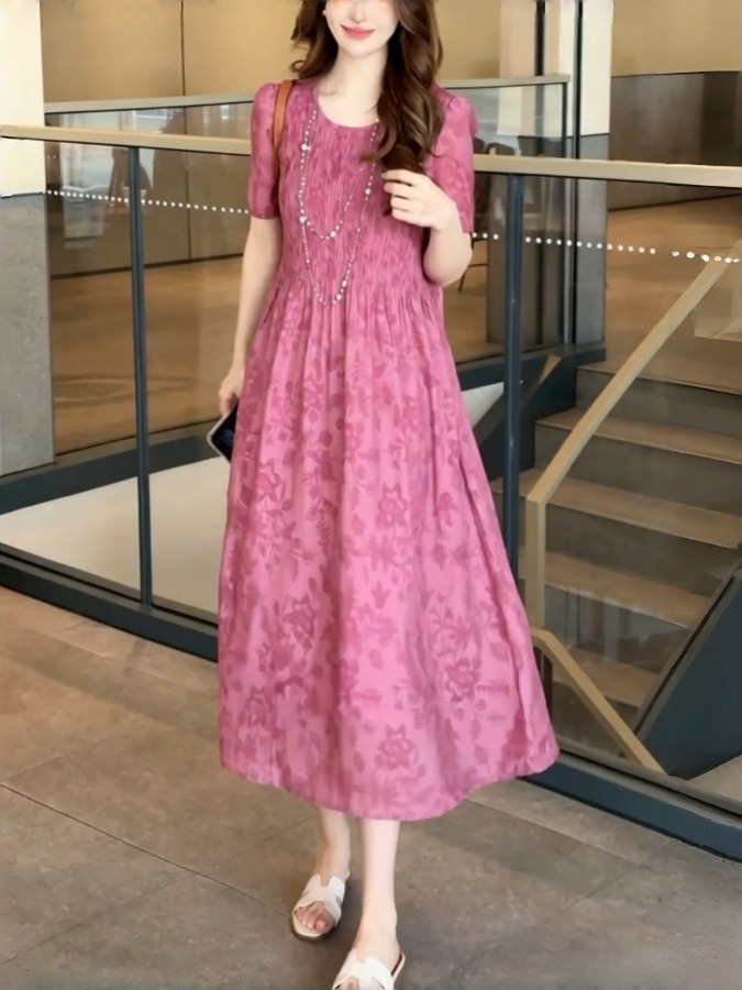 Robe trapèze élégante avec bro - Summer Clothing Tagline avis et prix