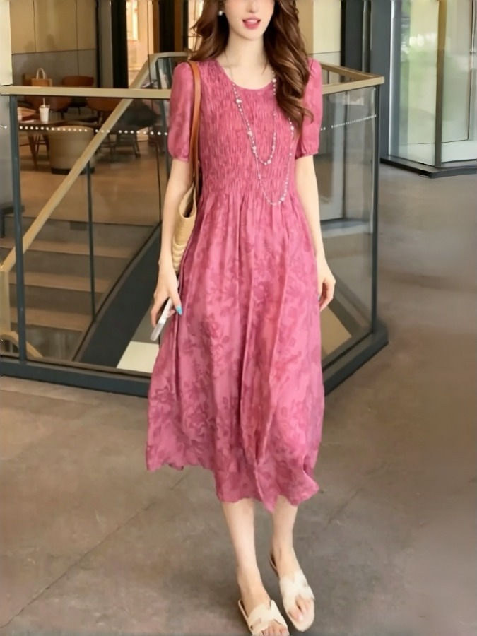Robe trapèze élégante avec bro - Summer Clothing Tagline avis et prix