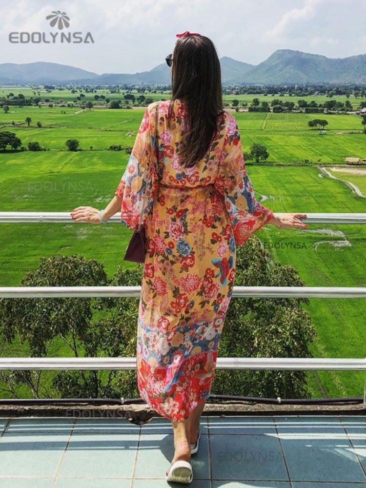 Robe de plage bohème à imprimé - Sarong Pareo Wrap avis et prix